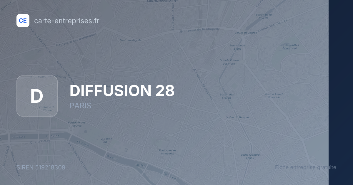 DIFFUSION 28 — 519218309 — fiche entreprise