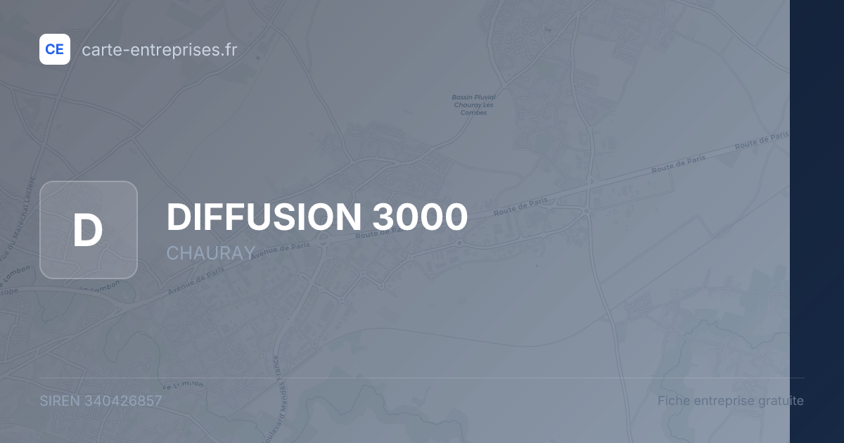 DIFFUSION 3000 — 340426857 — fiche entreprise