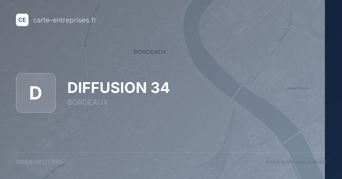 DIFFUSION 34 — 481217495 — fiche entreprise