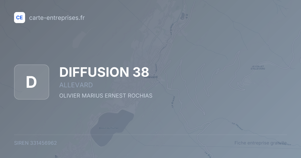 DIFFUSION 38 — 331456962 — fiche entreprise