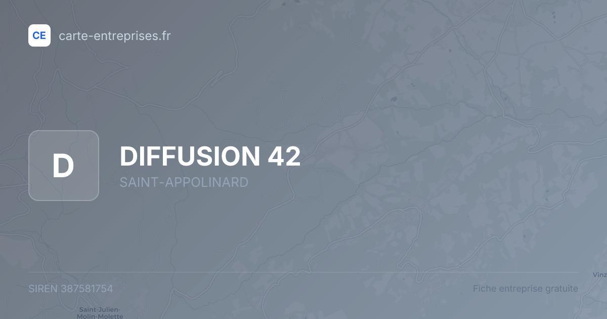 DIFFUSION 42 — 387581754 — fiche entreprise