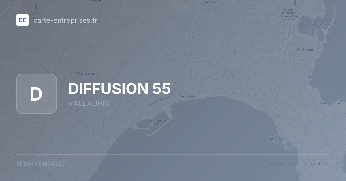 DIFFUSION 55 — 451474027 — fiche entreprise