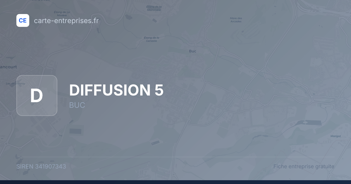 DIFFUSION 5 — 341907343 — fiche entreprise