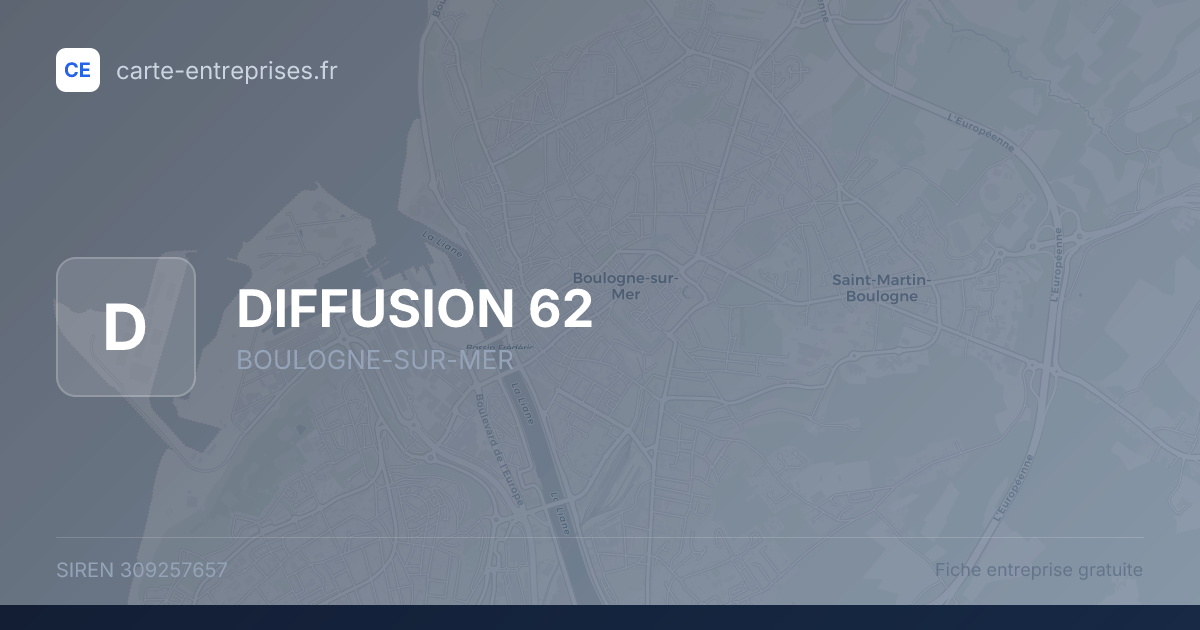 DIFFUSION 62 — 309257657 — fiche entreprise