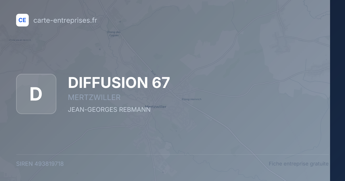 DIFFUSION 67 — 493819718 — fiche entreprise