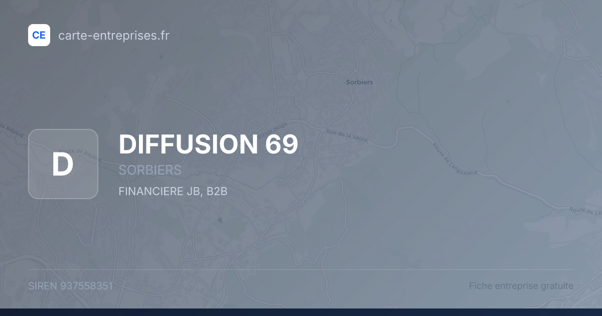 DIFFUSION 69 — 937558351 — fiche entreprise