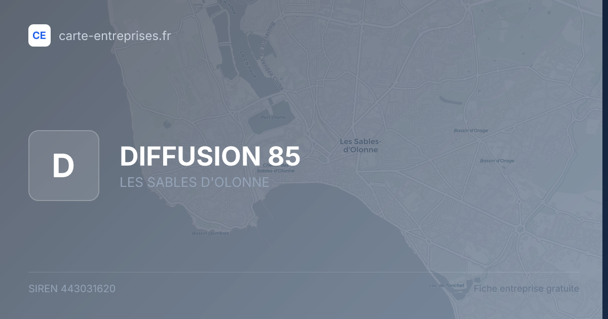 DIFFUSION 85 — 443031620 — fiche entreprise