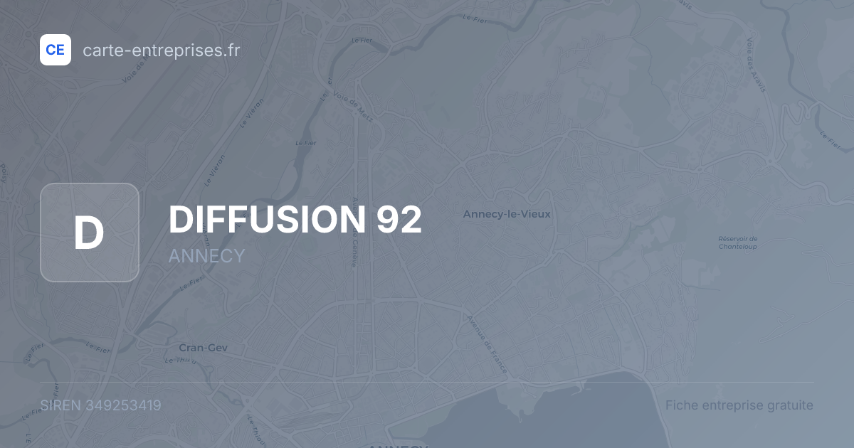 DIFFUSION 92 — 349253419 — fiche entreprise