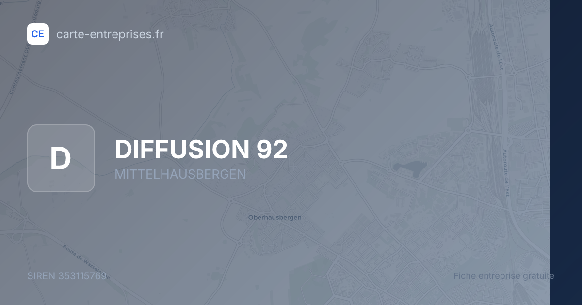 DIFFUSION 92 — 353115769 — fiche entreprise