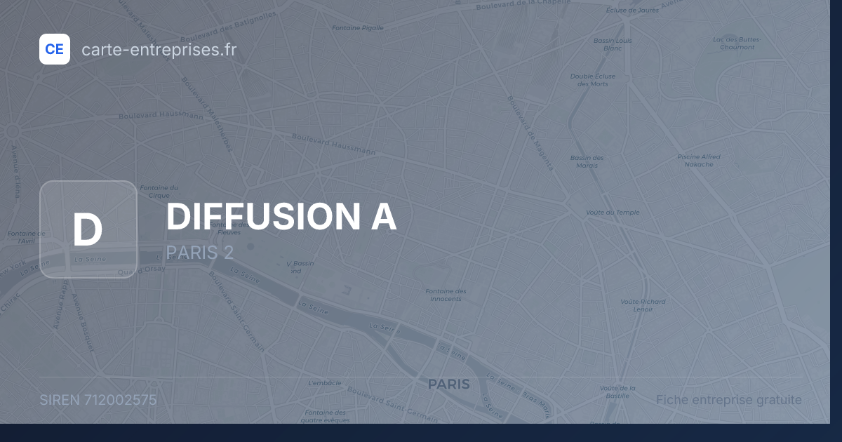 DIFFUSION A — 712002575 — fiche entreprise