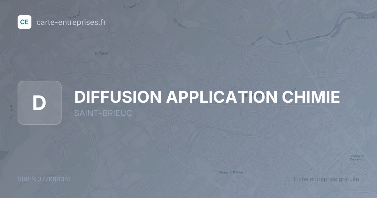 DIFFUSION APPLICATION CHIMIE — 377694351 — fiche entreprise