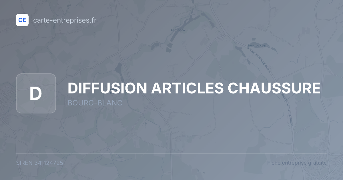 DIFFUSION ARTICLES CHAUSSURE — 341124725 — fiche entreprise