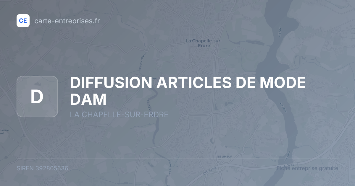 DIFFUSION ARTICLES DE MODE DAM — 392805636 — fiche entreprise