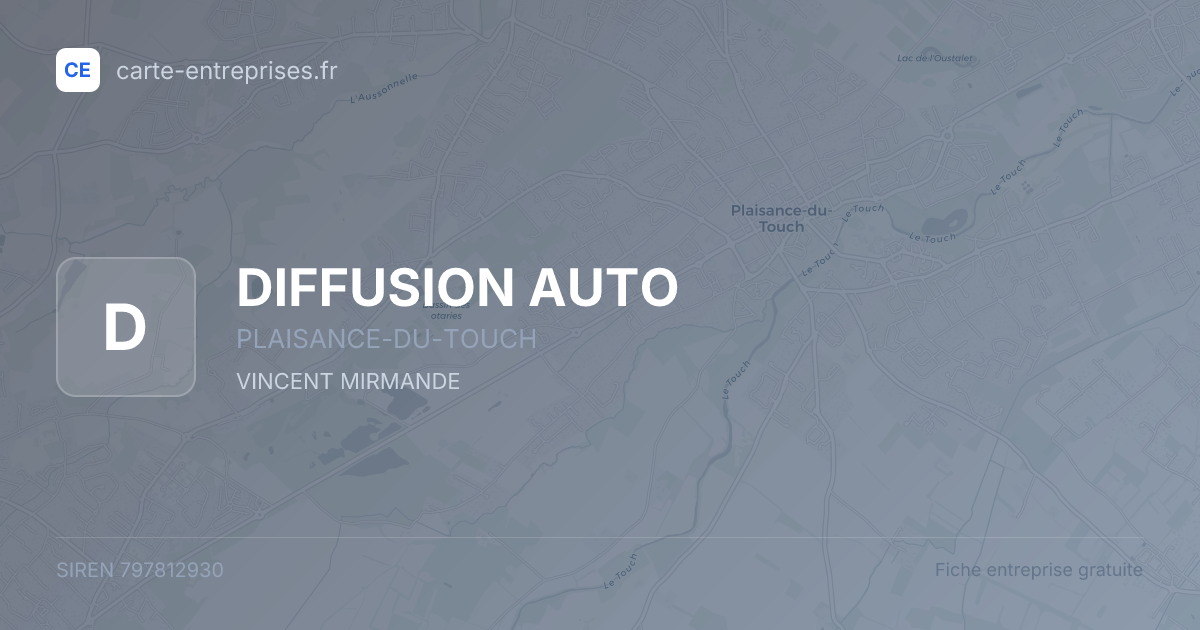 DIFFUSION AUTO — 797812930 — fiche entreprise