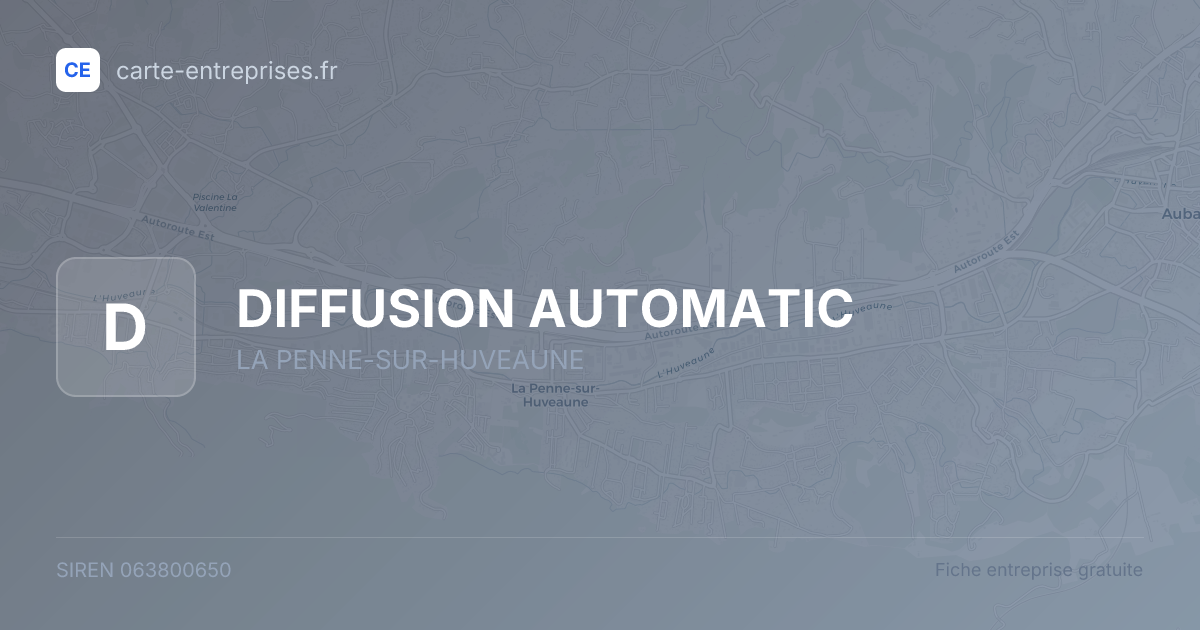 DIFFUSION AUTOMATIC — 063800650 — fiche entreprise