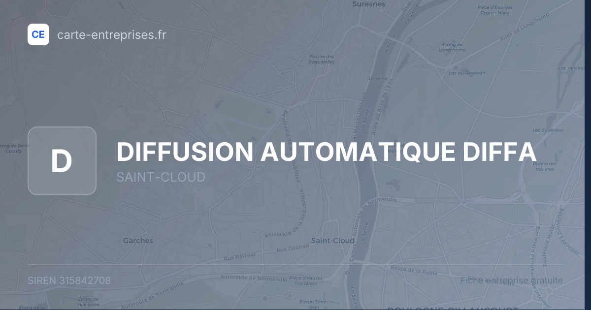 DIFFUSION AUTOMATIQUE DIFFA — 315842708 — fiche entreprise