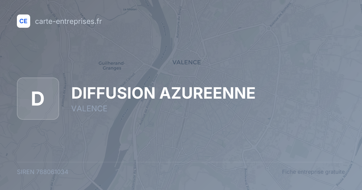 DIFFUSION AZUREENNE — 788061034 — fiche entreprise