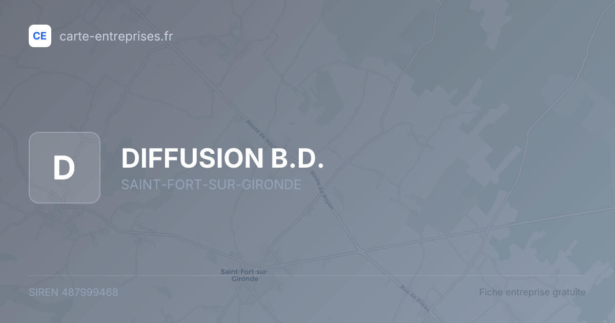DIFFUSION B.D. — 487999468 — fiche entreprise