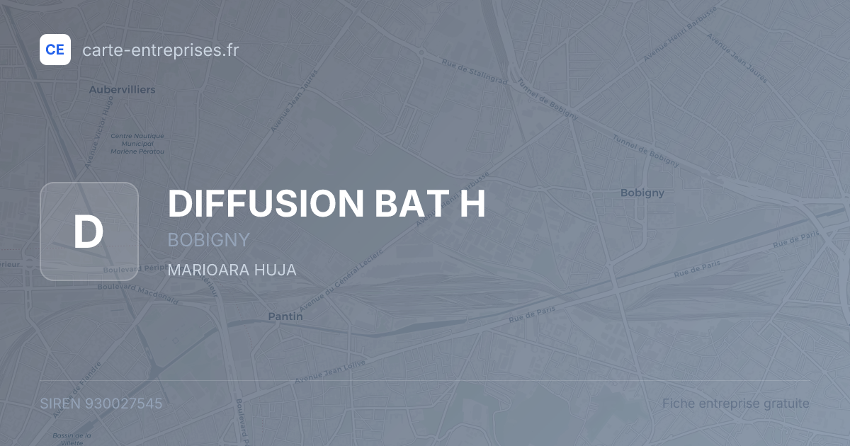 DIFFUSION BAT H — 930027545 — fiche entreprise