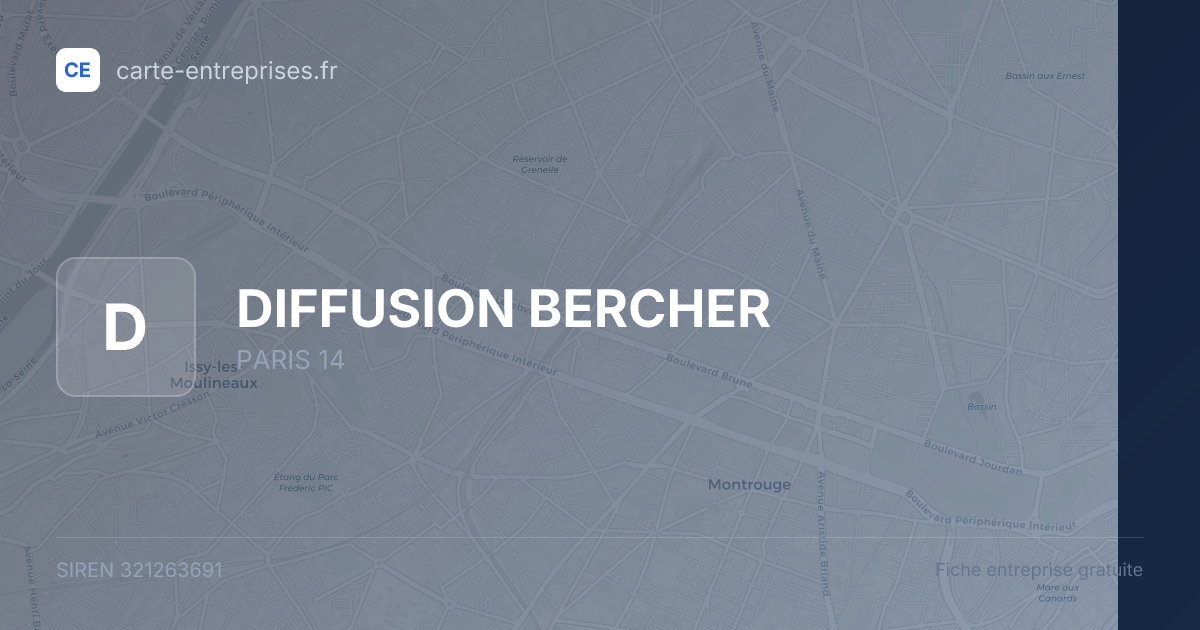 DIFFUSION BERCHER — 321263691 — fiche entreprise