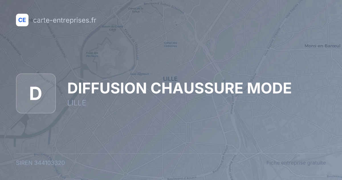 DIFFUSION CHAUSSURE MODE — 344103320 — fiche entreprise