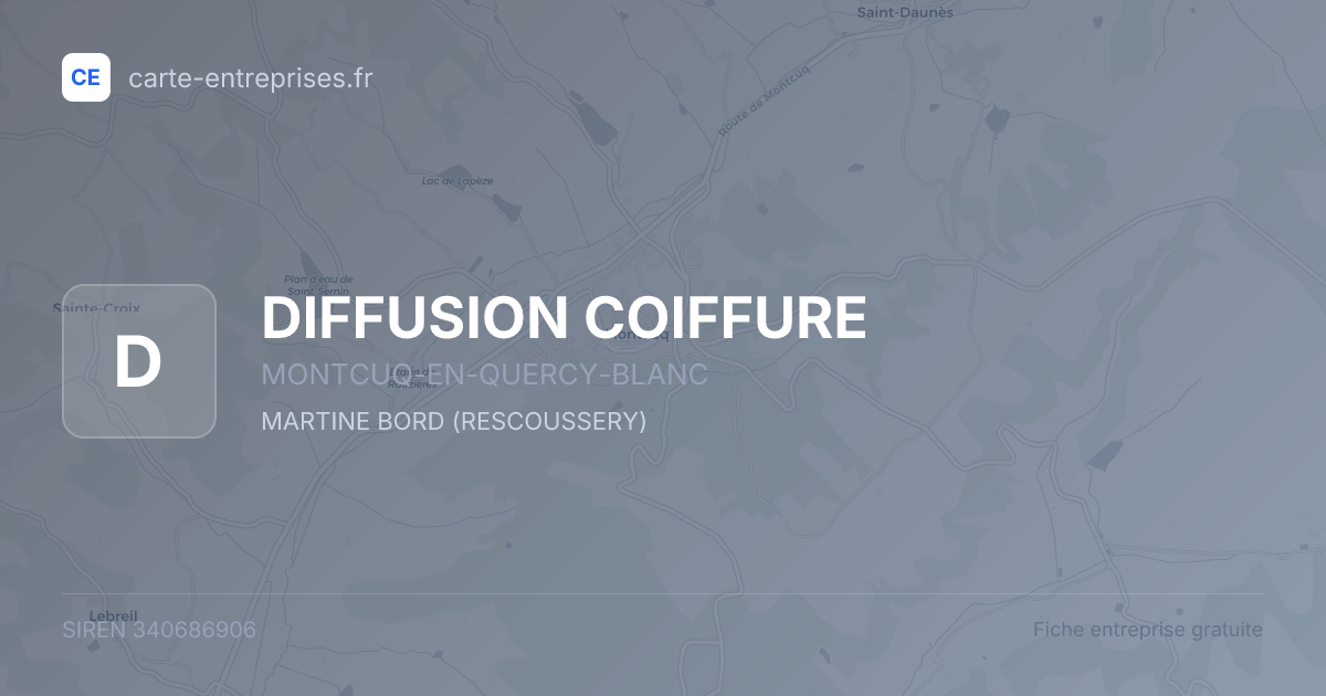 DIFFUSION COIFFURE — 340686906 — fiche entreprise