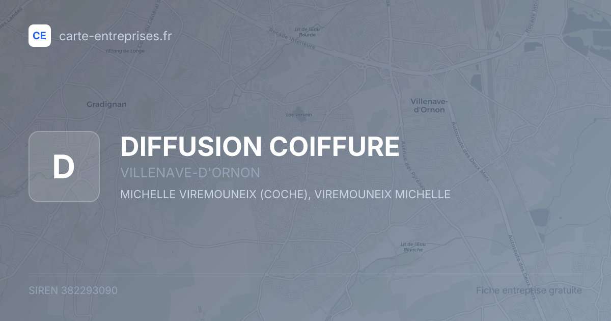 DIFFUSION COIFFURE — 382293090 — fiche entreprise