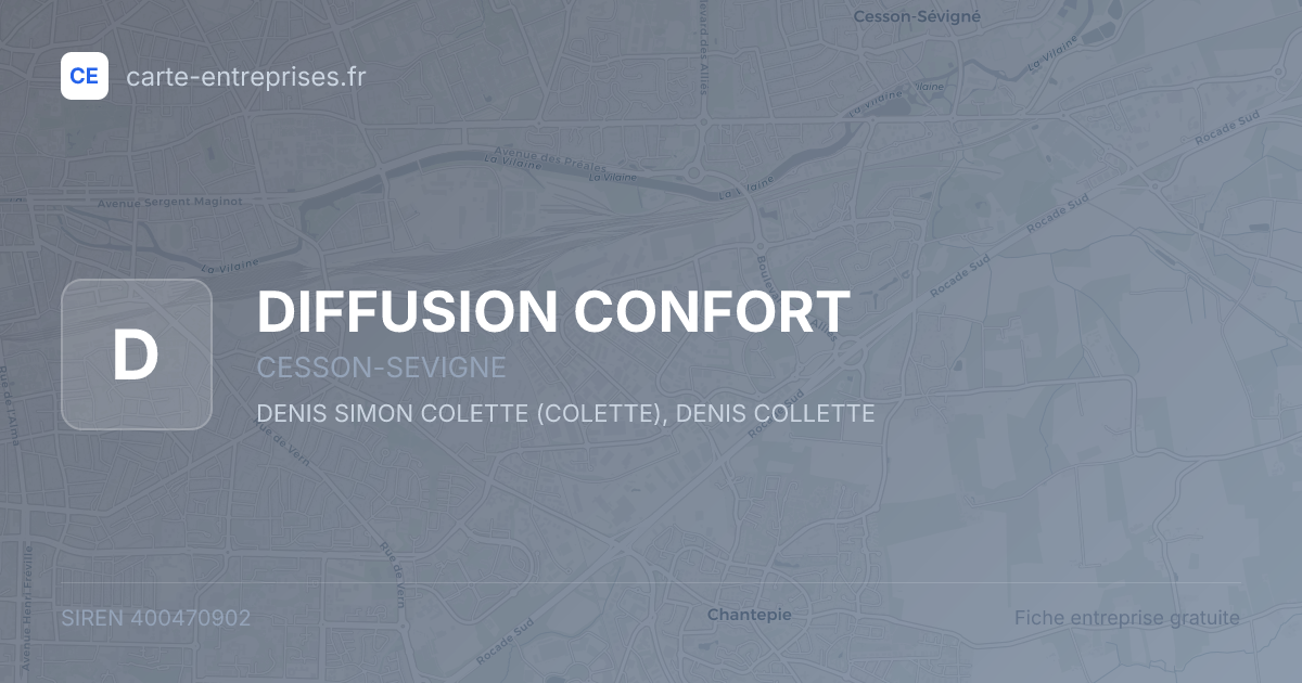 DIFFUSION CONFORT — 400470902 — fiche entreprise
