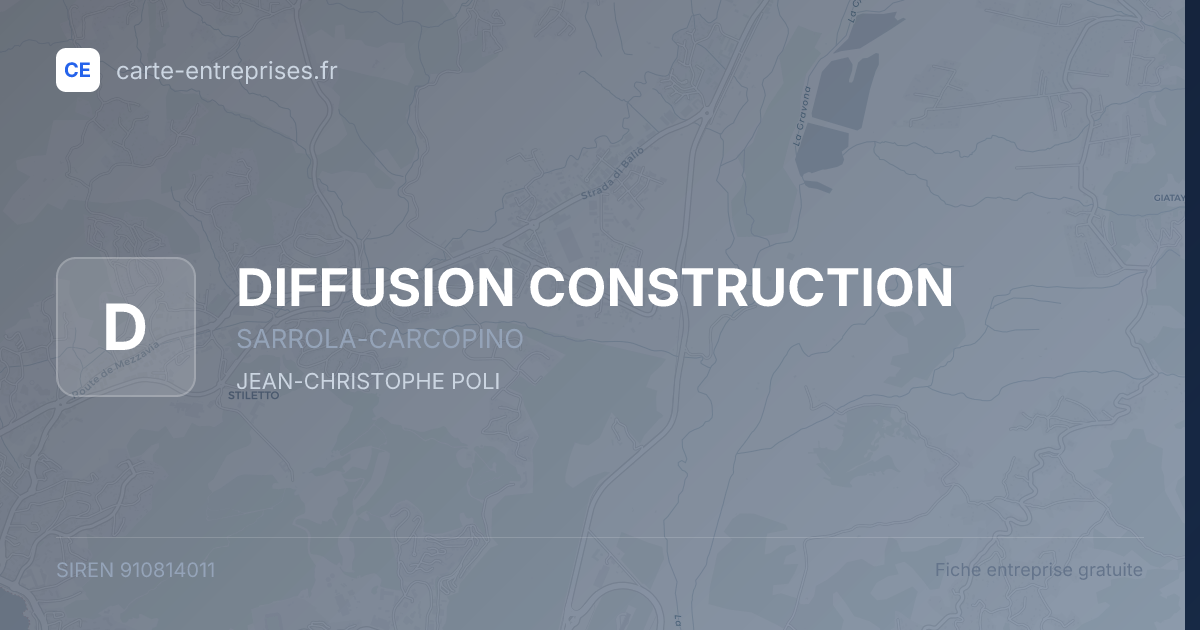 DIFFUSION CONSTRUCTION — 910814011 — fiche entreprise