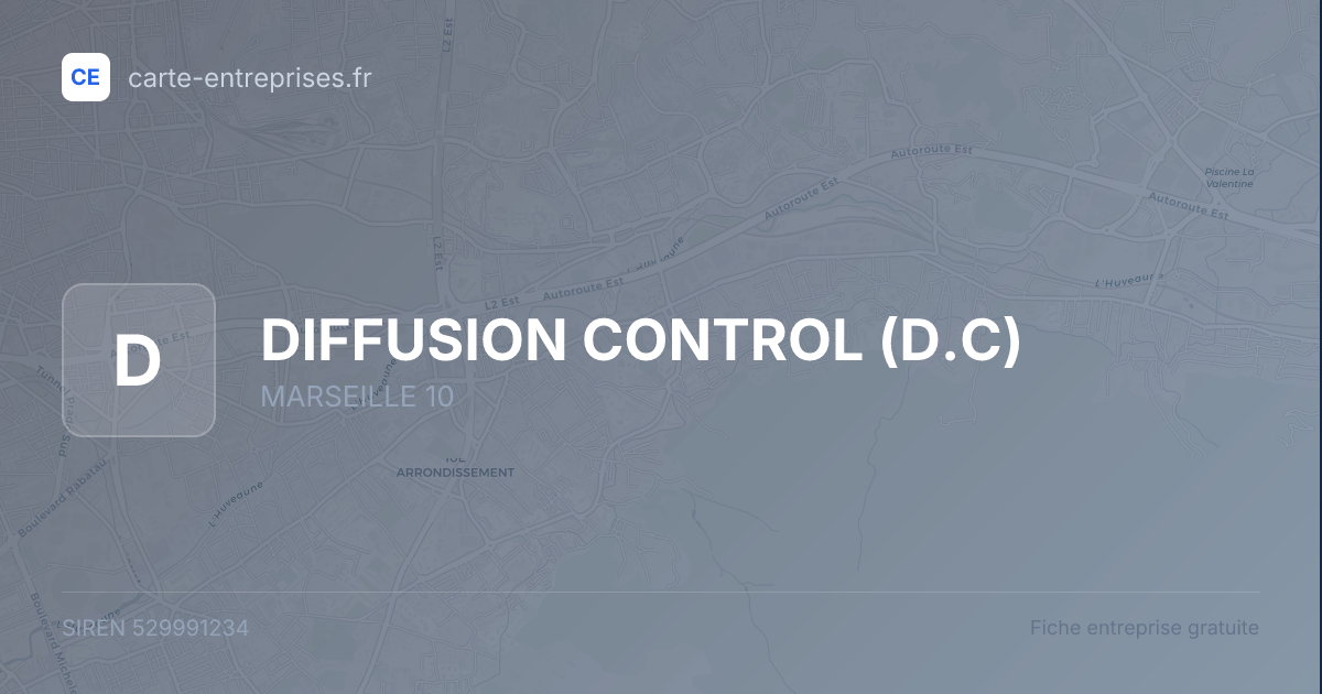DIFFUSION CONTROL (D.C) — 529991234 — fiche entreprise