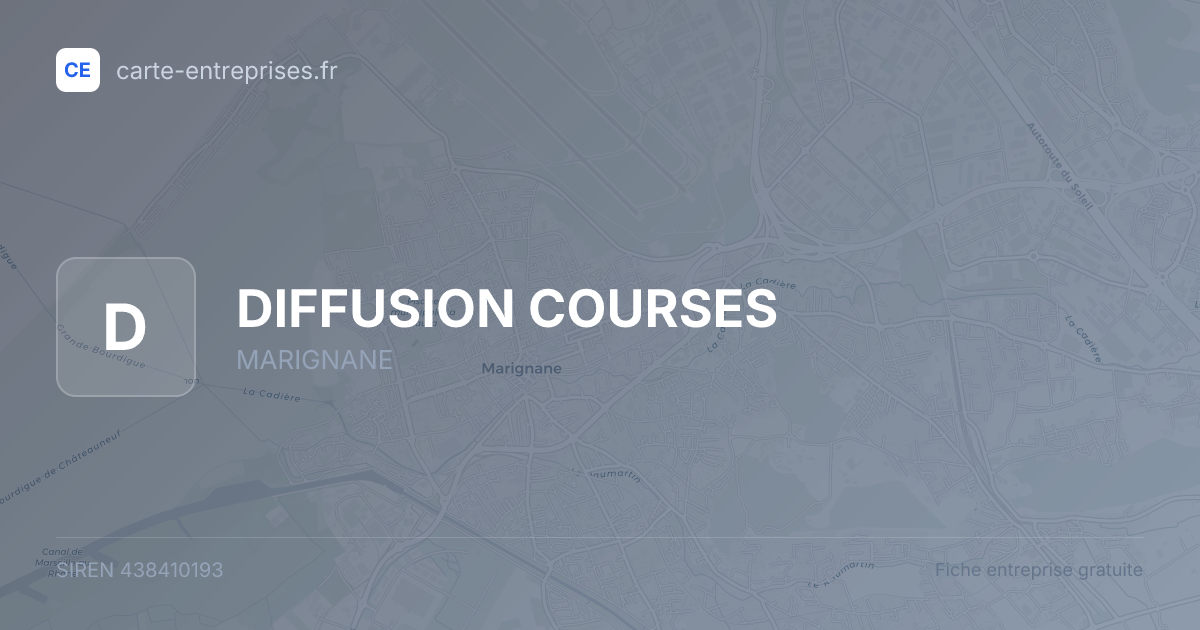 DIFFUSION COURSES — 438410193 — fiche entreprise