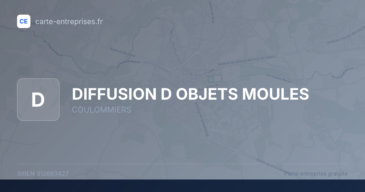DIFFUSION D OBJETS MOULES — 312693427 — fiche entreprise