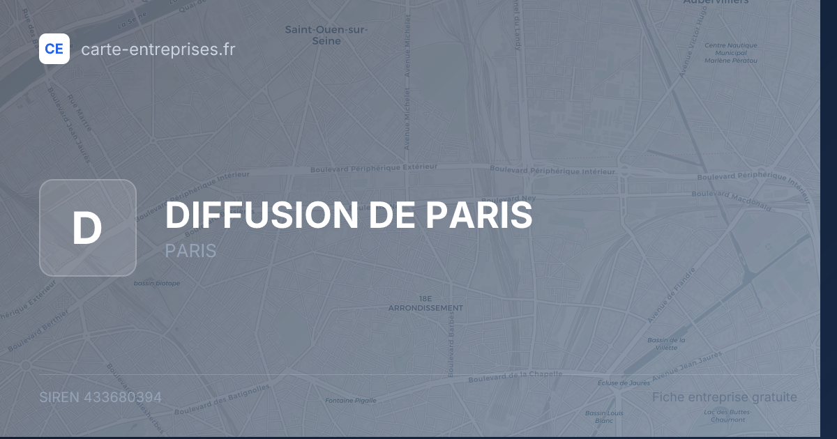 DIFFUSION DE PARIS — 433680394 — fiche entreprise