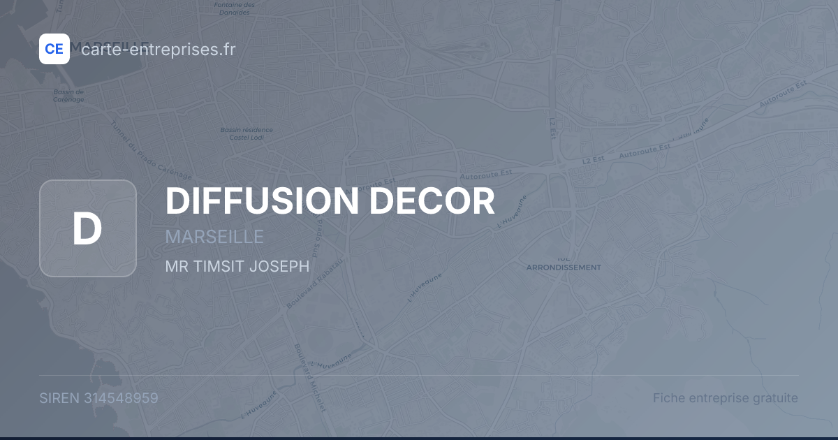 DIFFUSION DECOR — 314548959 — fiche entreprise