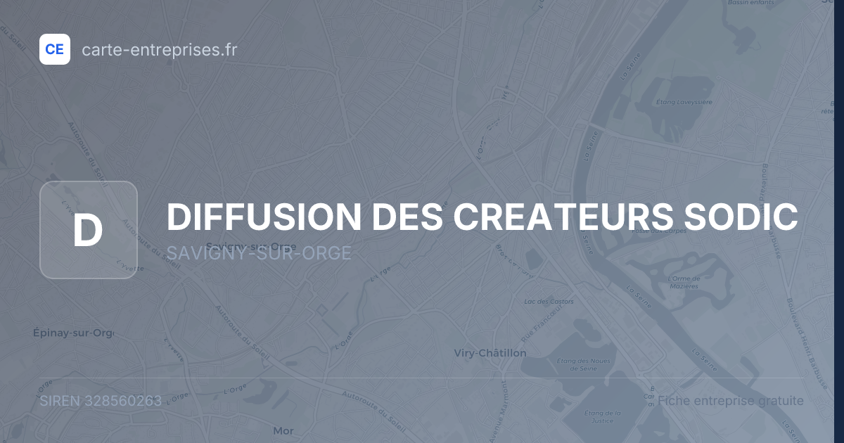 DIFFUSION DES CREATEURS SODIC — 328560263 — fiche entreprise