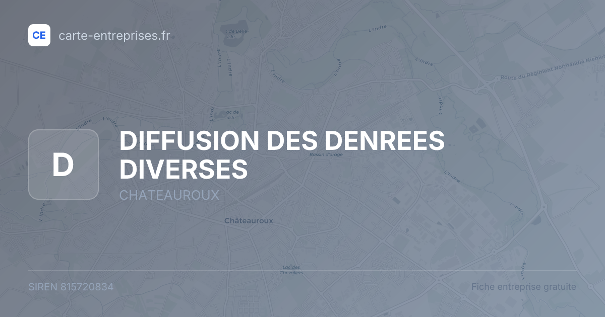 DIFFUSION DES DENREES DIVERSES — 815720834 — fiche entreprise