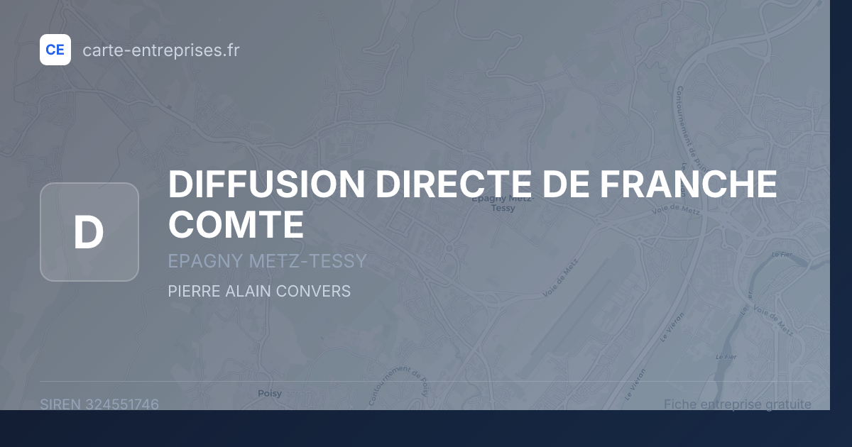 DIFFUSION DIRECTE DE FRANCHE COMTE — 324551746 — fiche entreprise