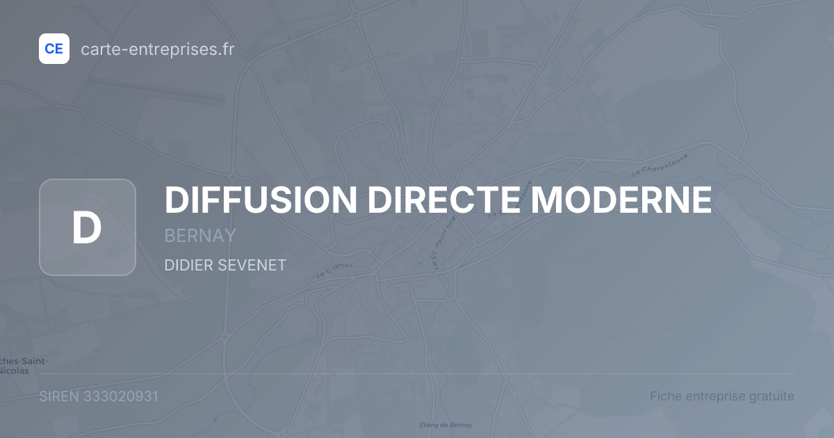 DIFFUSION DIRECTE MODERNE — 333020931 — fiche entreprise