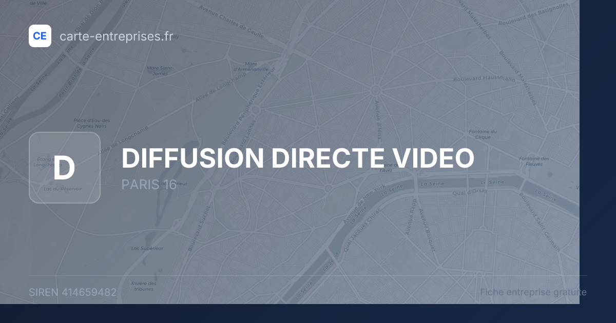 DIFFUSION DIRECTE VIDEO — 414659482 — fiche entreprise