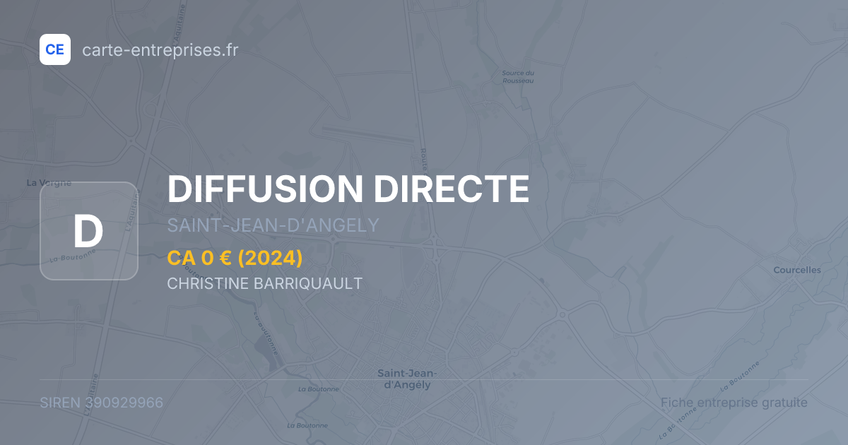 DIFFUSION DIRECTE — 390929966 — fiche entreprise