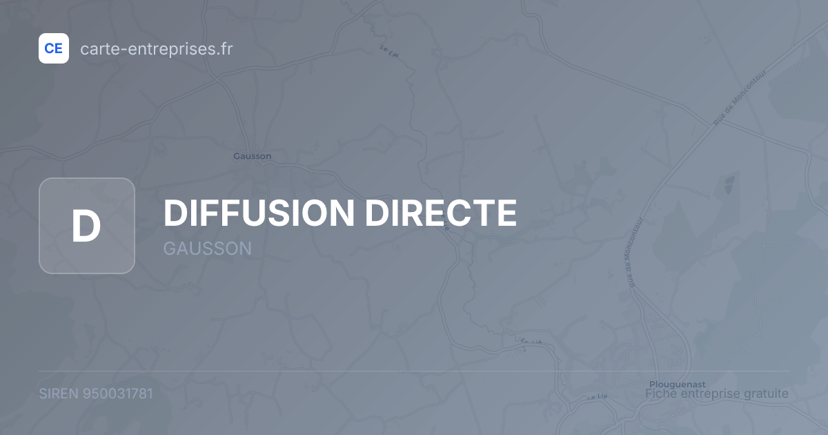 DIFFUSION DIRECTE — 950031781 — fiche entreprise