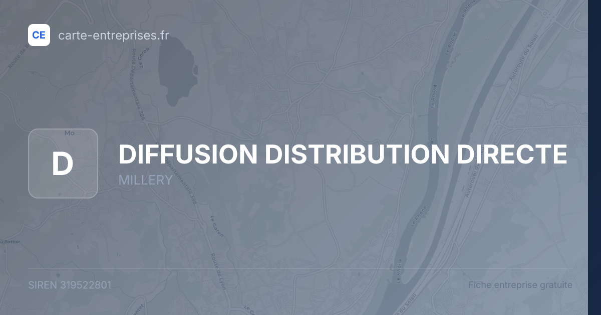 DIFFUSION DISTRIBUTION DIRECTE — 319522801 — fiche entreprise