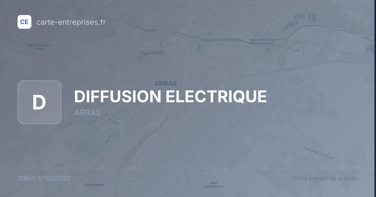DIFFUSION ELECTRIQUE — 571920032 — fiche entreprise