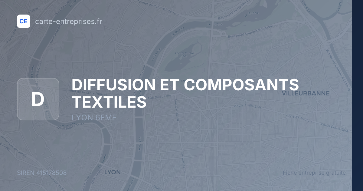 DIFFUSION ET COMPOSANTS TEXTILES — 415178508 — fiche entreprise