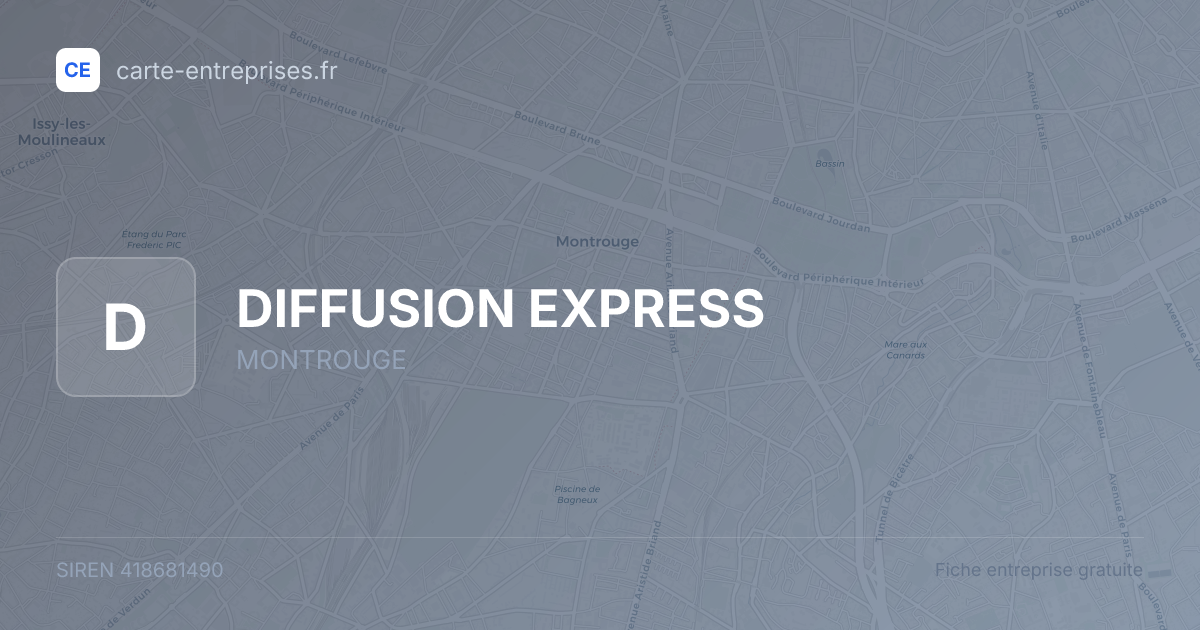 DIFFUSION EXPRESS — 418681490 — fiche entreprise