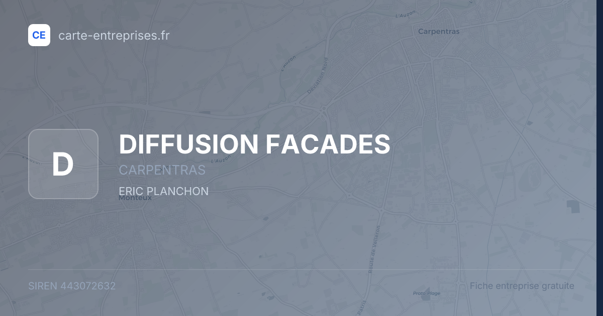 DIFFUSION FACADES — 443072632 — fiche entreprise