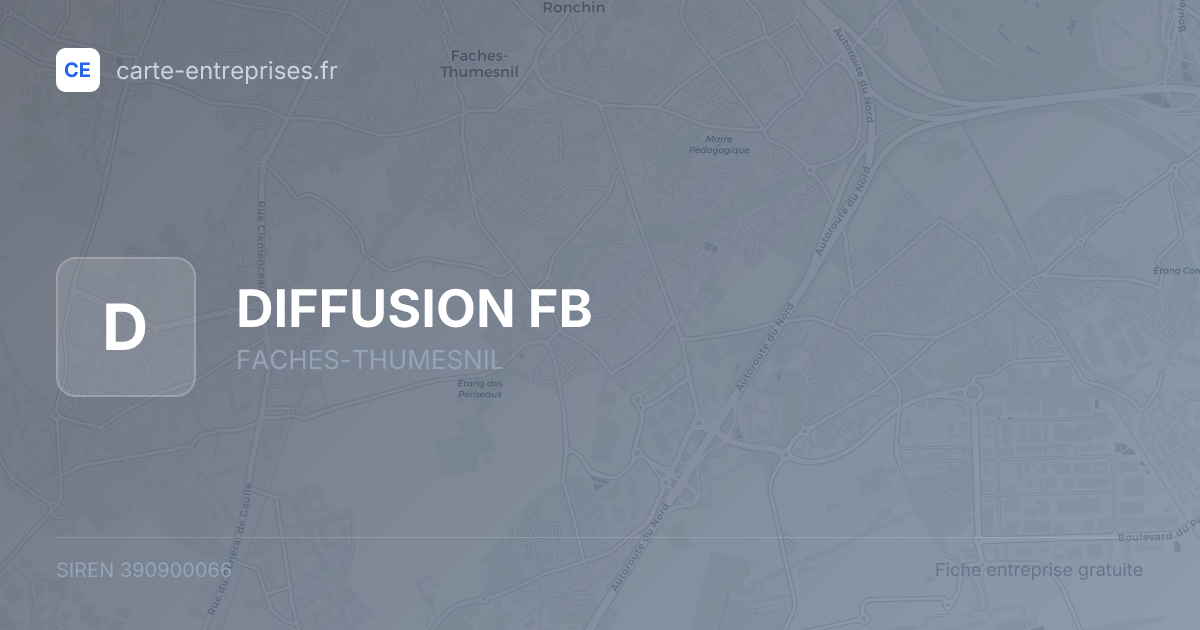 DIFFUSION FB — 390900066 — fiche entreprise