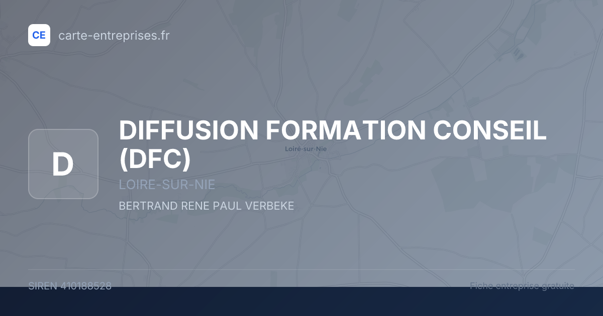 DIFFUSION FORMATION CONSEIL (DFC) — 410188528 — fiche entreprise
