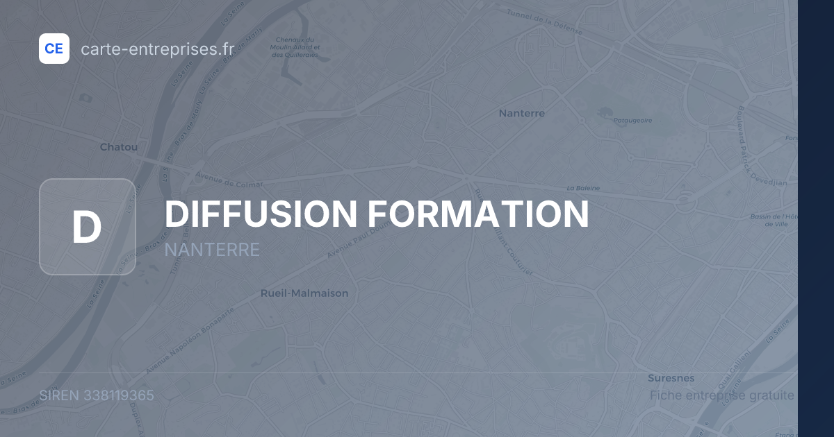 DIFFUSION FORMATION — 338119365 — fiche entreprise