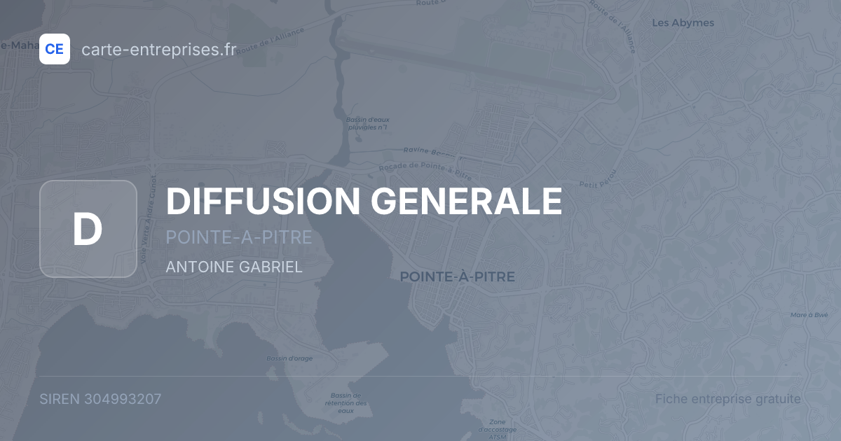 DIFFUSION GENERALE — 304993207 — fiche entreprise
